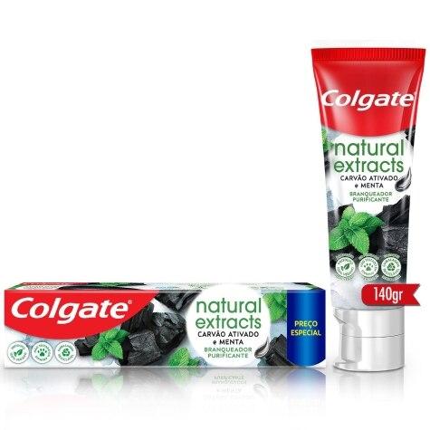 Creme Dental Colgate Natural Extracts Carvão Ativado e Menta 140g Preço Especial - Imagem 1