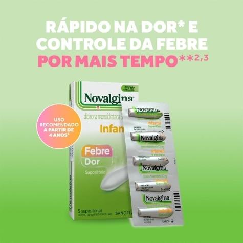 Novalgina 300mg Infantil 5 Supositórios - Imagem 3