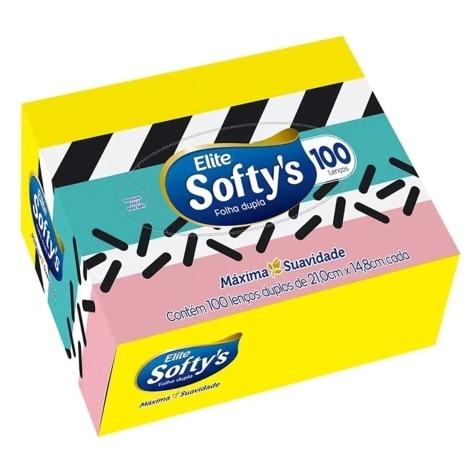 Lenços de Papel Softy's Elite 100 Unidades - Imagem 1