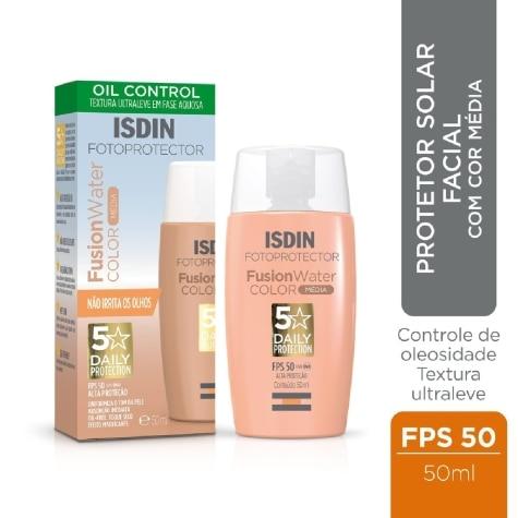 Fotoprotetor Facial Isdin Fusion Water FPS50 Cor Média 50ml - Imagem 2