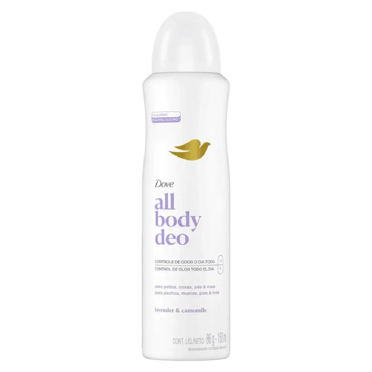 Desodorante Aerossol Dove All Body Deo Lavender & Camomile 150ml - Imagem 1