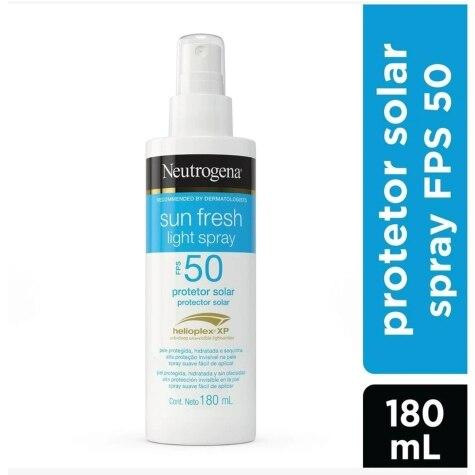 Protetor Solar Corporal Neutrogena Sun Fresh Light Spray FPS50 180ml - Imagem 1