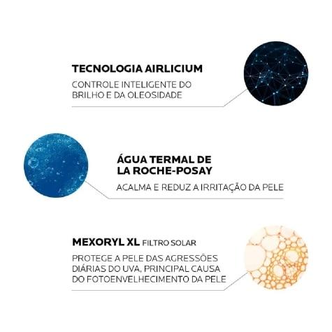 Protetor Solar Facial La Roche-Posay Anthelios Airlicium Antioleosidade FPS70 Cor 3.0 40g - Imagem 5