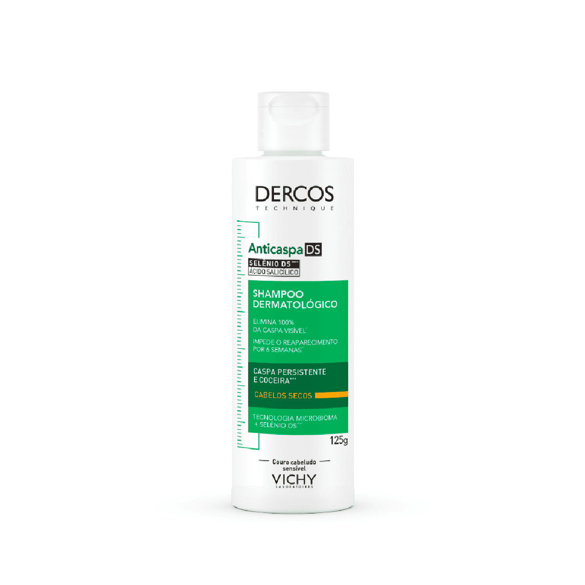 Shampoo Dercos Anticaspa DS Vichy Cabelo Seco 125g - Imagem 1