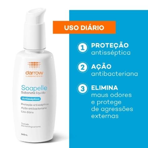 Sabonete Antisséptico Líquido Soapelle Rosto e Corpo 140ml - Imagem 4