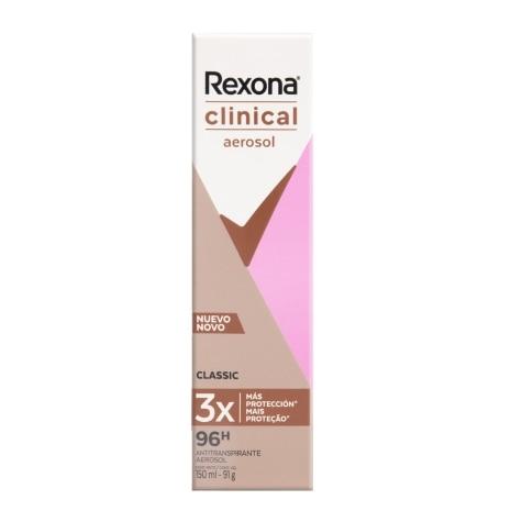 Desodorante Aerossol Rexona Clinical Classic 48h 150ml - Imagem 1