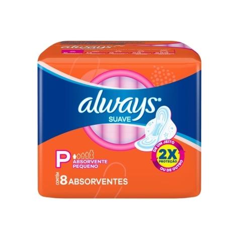 Absorvente Cobertura Suave com Abas Always P 8 Unidades - Imagem 1