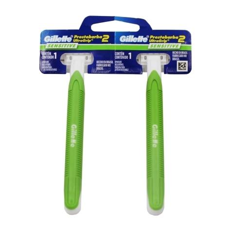 Aparelho de Barbear Gillette Prestobarba UltraGrip 2 Sensitive 2 Unidades - Imagem 1