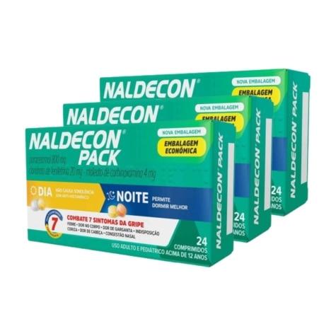 Kit 3 Unidades Naldecon Pack Dia e Noite 24 Comprimidos - Imagem 1