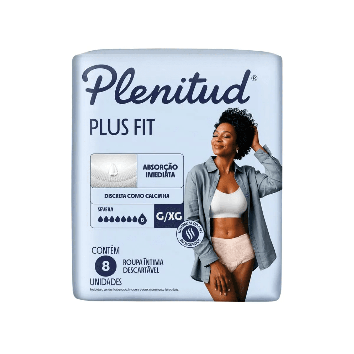 Roupa Íntima Plenitud Protect Plus G/XG 8 Unidades - Imagem 1