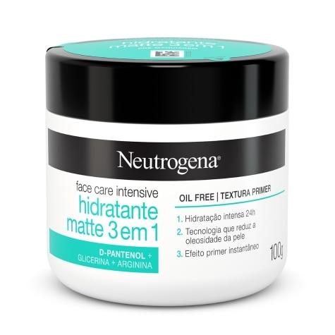 Creme Hidratante Facial Neutrogena Face Care Intensive Matte 3 em 1 100g - Imagem 1