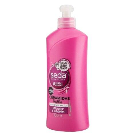 Creme de Pentear Seda Ceramidas Brilho Cabelo Seco 300ml - Imagem 4