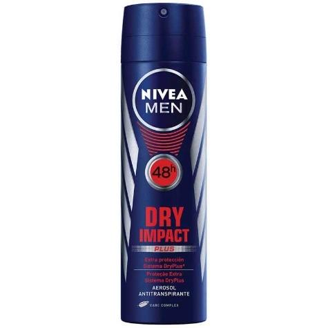 Desodorante Aerossol Nivea Men Dry Impact 72h 150ml - Imagem 1