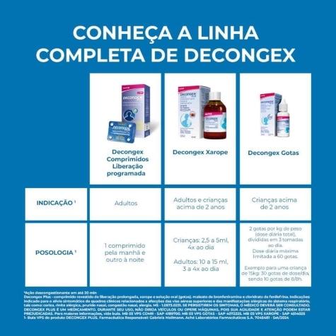 Decongex Plus 12mg + 15mg 12 Comprimidos Revestidos - Imagem 4