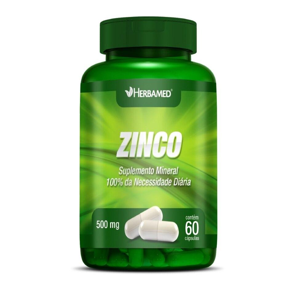 Zinco 500mg Herbamed 60 Cápsulas