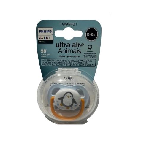 Chupeta Avent Ultra Air Pinguim Azul 0-6m 1 Unidade - Imagem 4