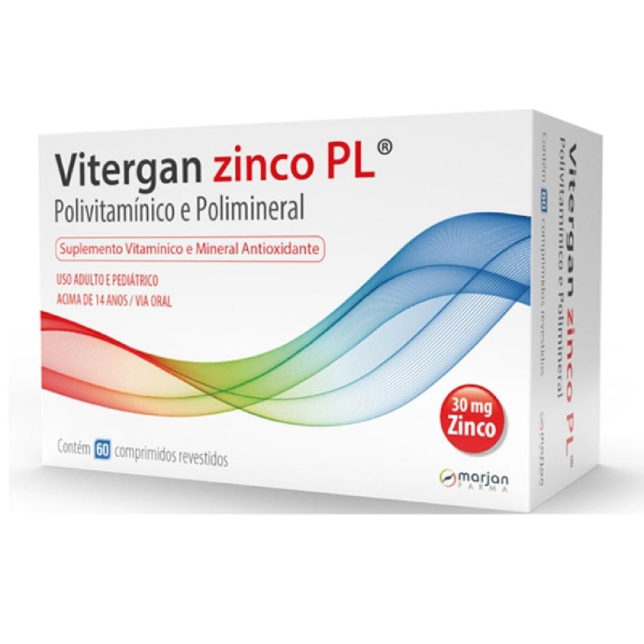 Vitergan Zinco PL 60 Comprimidos Revestidos