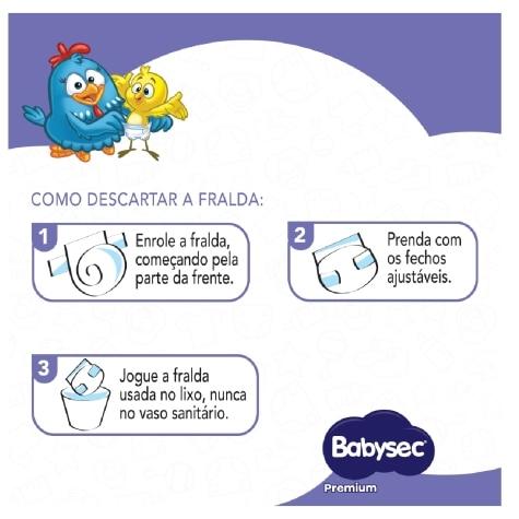 Fralda Babysec Galinha Pintadinha Premium M Jumbinho 18 Unidades - Imagem 5