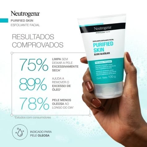 Gel de Limpeza Neutrogena Purified Skin Esfoliante Facial 100g - Imagem 5