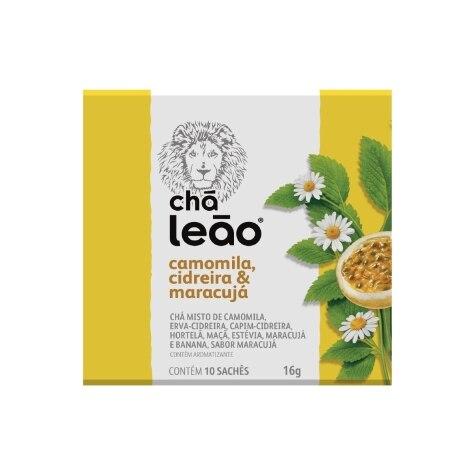 Chá Leão Sabor Camomila, Cidreira e Maracujá 10 Sachês 1,6g - Imagem 1