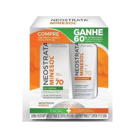 Kit Protetor Solar Facial Neostrata Minesol FPS70 40g Ganhe 60% de Desconto no Protetor Solar Corporal FPS70 120ml - Imagem 1