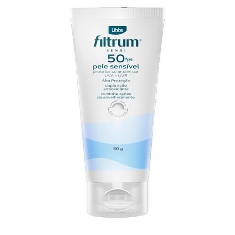 Protetor Solar Facial Filtrum Sensi FPS50 Pele Sensível Incolor 50g - Imagem 2