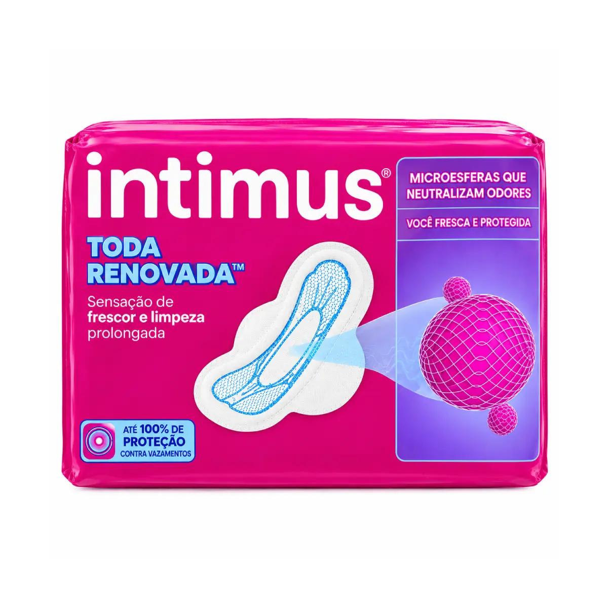 Absorvente Cobertura Extra Suave com Abas Intimus Cuidado Avançado 14 Unidades - Imagem 1