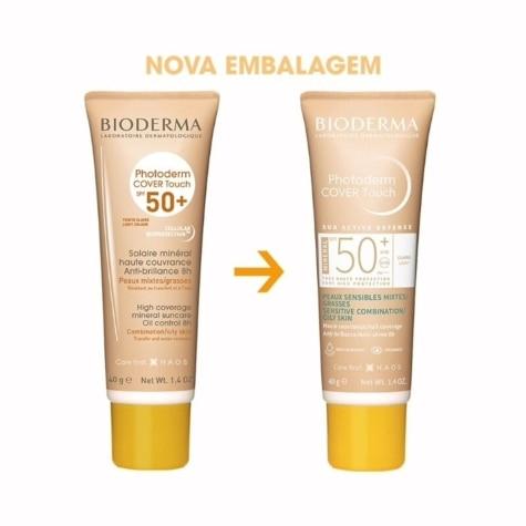 Protetor Solar Facial Bioderma Photoderm Cover Touch FPS50+ Cor Clara 40g - Imagem 2
