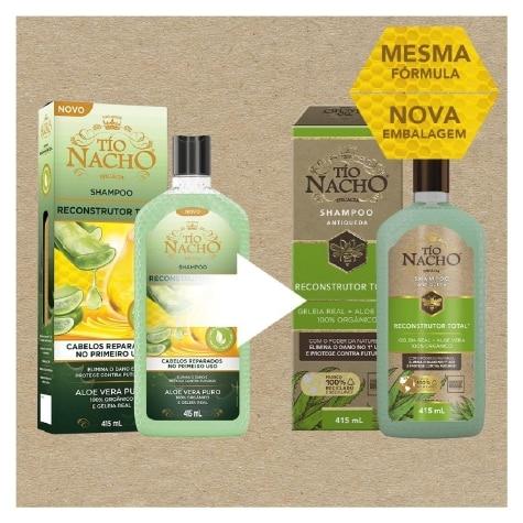 Shampoo Tio Nacho Reconstrutor Total Cabelos Quebradiços 415ml - Imagem 2
