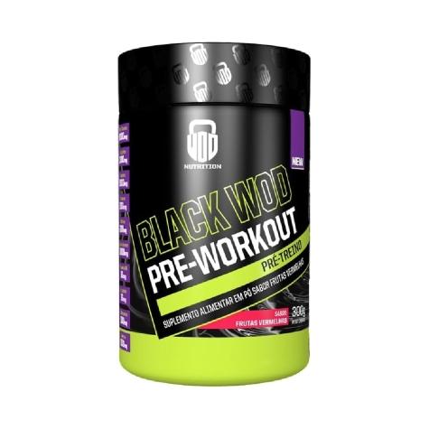 Pré-Treino Wod Nutrition Black Wod Sabor Frutas Vermelhas 300g - Imagem 1