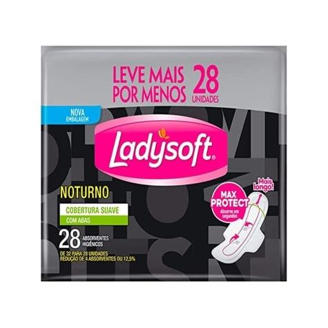 Absorvente Noturno Suave com Abas Ladysoft 28 Unidades Leve mais Por menos - Imagem 1