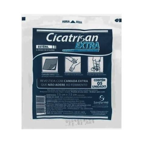 Compressa de Gaze Cicatrisan Extra Estéril 5 unidades - Imagem 1