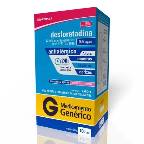 Desloratadina 0,5Mg Xarope com 60 Ml Teuto Genérico - Imagem 1