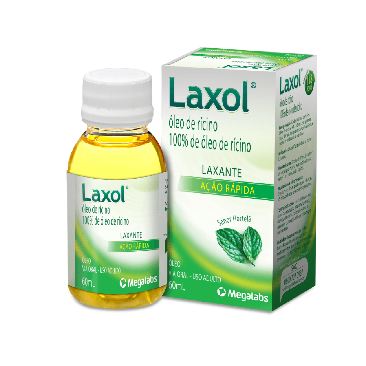 Laxol Sabor Hortelã 60ml - Imagem 1