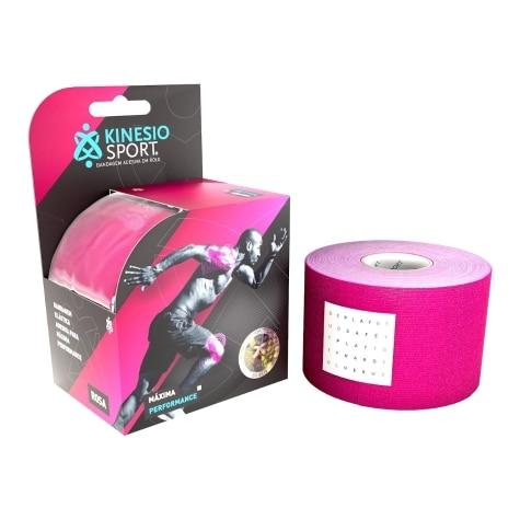 Bandagem Elástica Adesiva KinesioSport Rosa 5cm X 6m - Imagem 1
