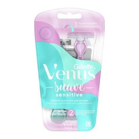 Aparelho de Depilar Gillette Venus Suave Sensitive 2 unidades - Imagem 1