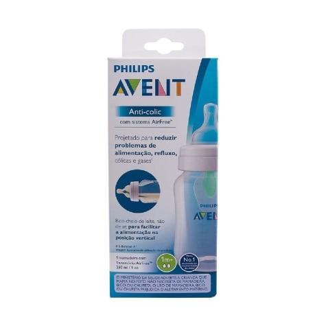 Mamadeira Avent Anti-Colic AirFree 1m+ 260ml - Imagem 1
