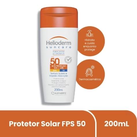 Protetor Solar Corporal Helioderm Suncare FPS50 200ml - Imagem 2