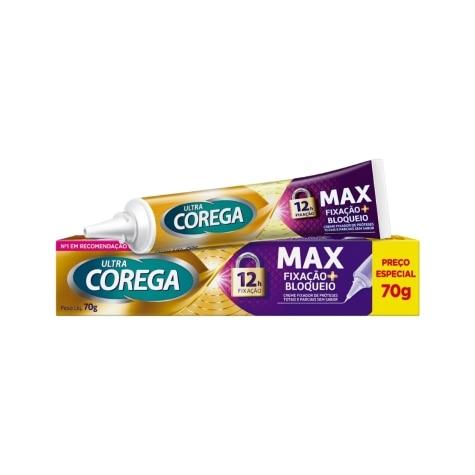 Creme Fixador de Dentadura Corega Ultra Max Sem Sabor 70g - Imagem 1
