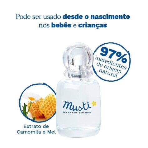 Perfume Suave Musti Mustela Água de Colônia Sem Álcool 50ml - Imagem 4