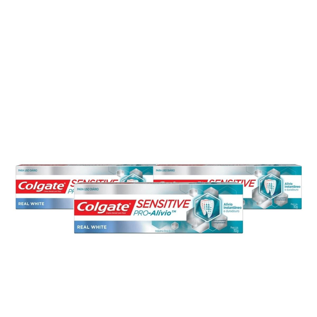 Kit 3 Unidades Creme Dental Colgate Sensitive Pró Alívio Branqueador 100g - Imagem 1
