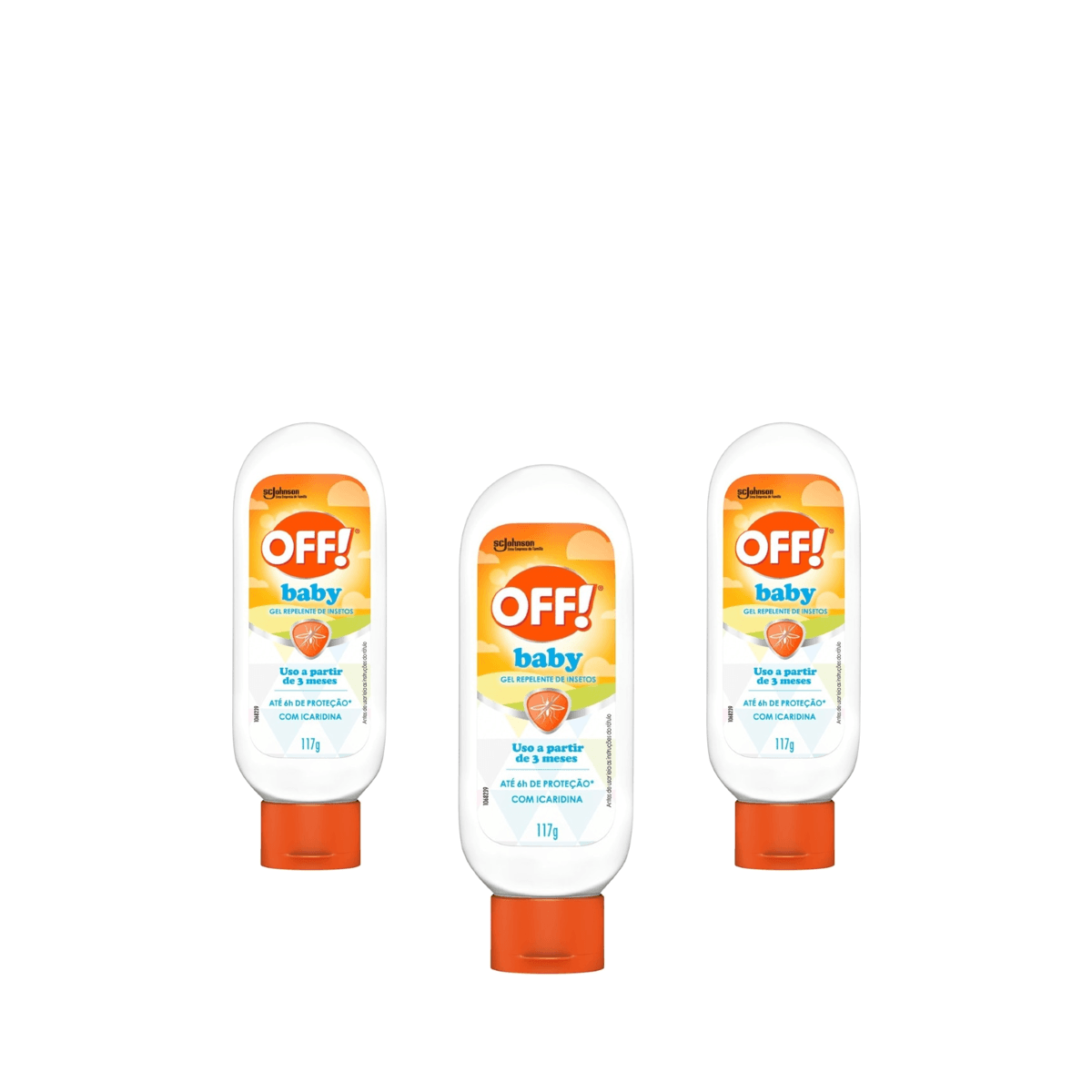 Kit 3 Unidades Repelente Off! Gel Baby 117g - Imagem 1