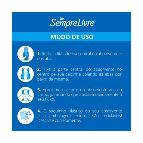 Absorvente Noturno Suave com Abas Sempre Livre 32 Unidades Leve mais Pague menos - Imagem 5