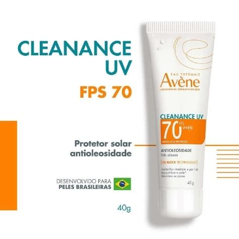 Protetor Solar Facial Avène Cleanance UV FPS70 Incolor 40g - Imagem 3