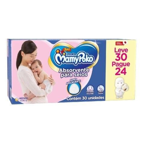 Absorvente Para Seios MamyPoko 30 Unidades - Imagem 1