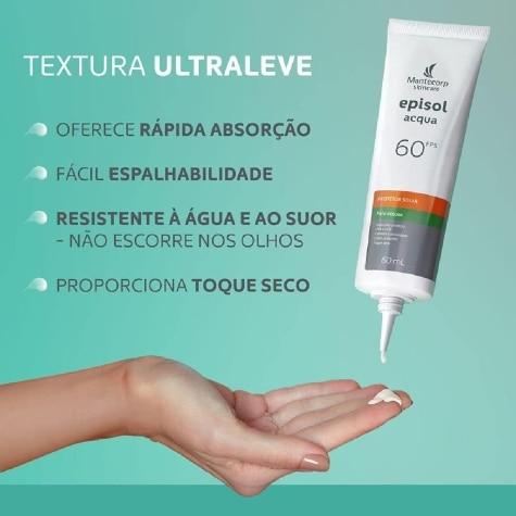 Protetor Solar Facial Episol Acqua FPS60 Pele Oleosa 60ml - Imagem 4