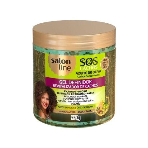 Gel Definidor Salon Line SOS Cachos Azeite de Oliva Anti-frizz 550g - Imagem 1