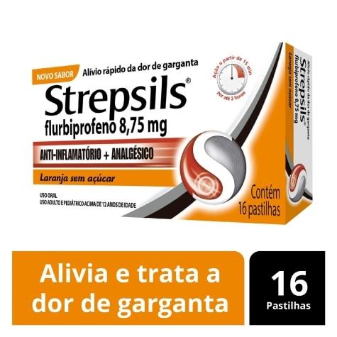 Strepsils Laranja 8,75mg 16 Pastilhas - Imagem 1