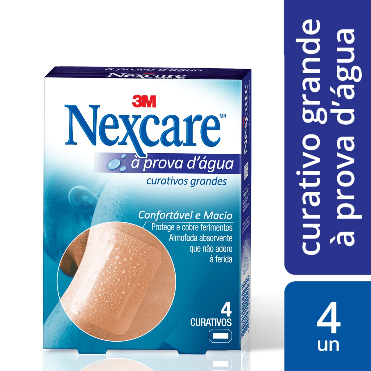 Curativo Nexcare À Prova D'água Grande 4 Unidades - Imagem 2