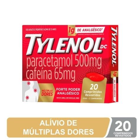 Tylenol DC Múltiplas Dores 500mg + 65mg 20 Comprimidos Revestidos - Imagem 2